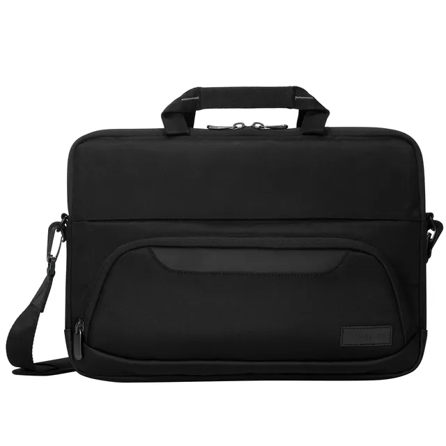 targus-12-14-laptop-bag-for-business-and-travel-black-messenger-bag-with-removab image 1