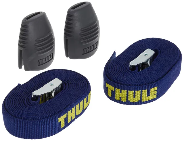 thule-521-load-straps-for-roof-rack-9-ft-pair-heavy-duty-cam-buckle-tie-down-str image 1