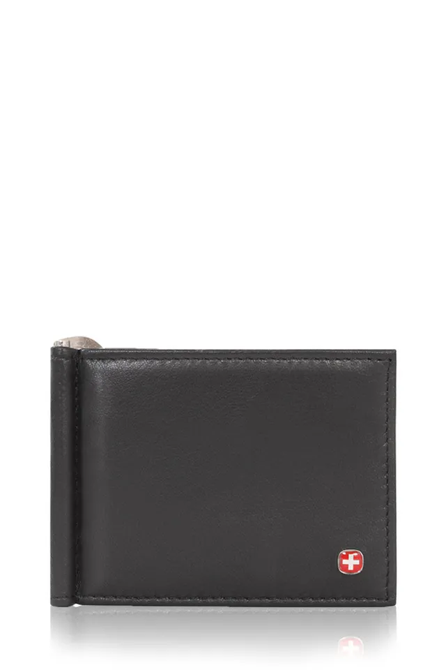 swissgear-bifold-money-clip-wallet-slim-leather-front-pocket-wallet-with-6-card- image 1