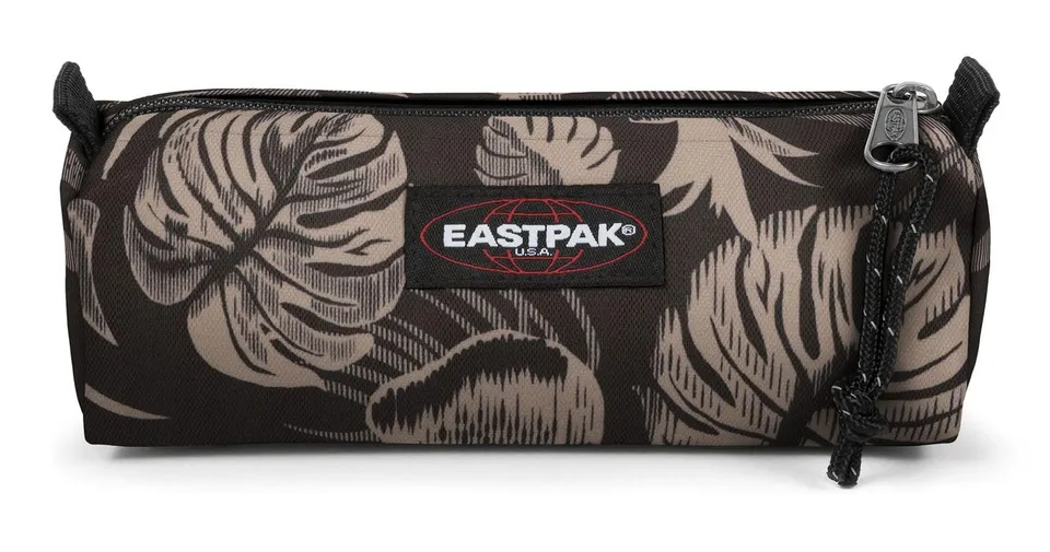 eastpak-benchmark-single-brize-pencil-case-water-resistant-with-tropical-leaf-pa image 1