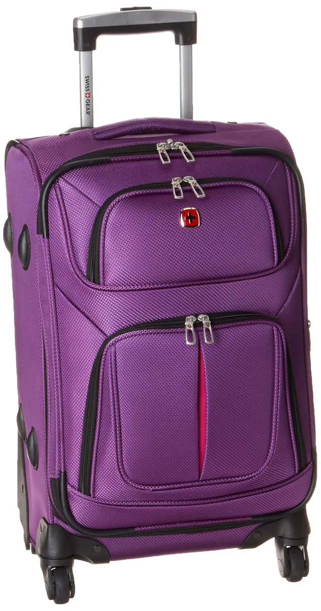swissgear-sion-softside-expandable-carry-on-spinner-luggage-purple-21-inch image 1