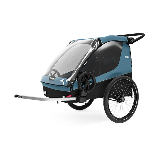 thule-courier-child-bike-trailer-stroller-2-seat-includes-strolling-and-biking-k image 1