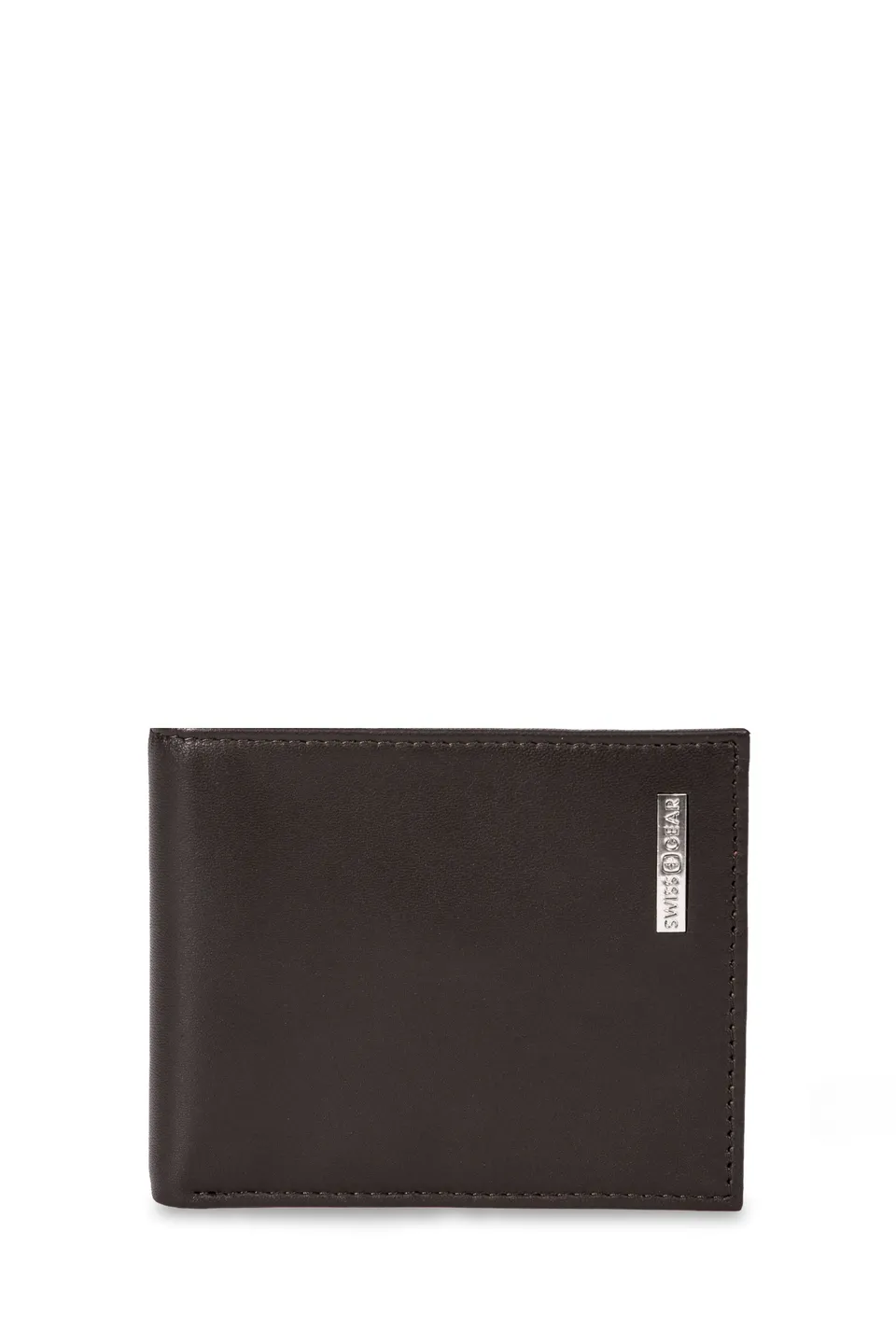 swissgear-six-pocket-leather-card-case-wallet-chocolate-8-slots image 1
