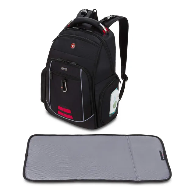 swissgear-diaper-bag-backpack-multifunction-travel-and-maternity-bag-black image 1