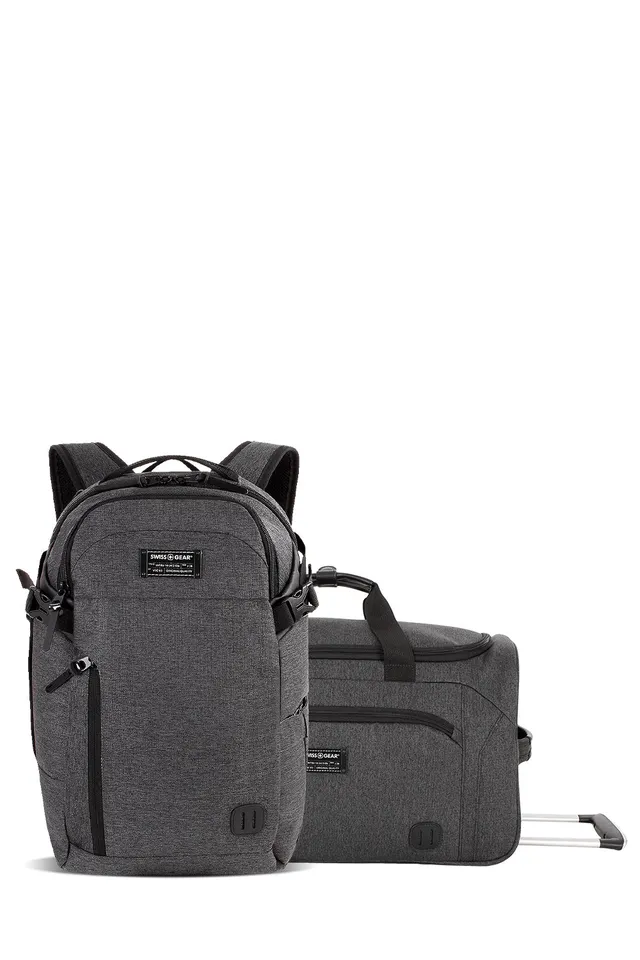 swissgear-getaway-2-piece-duffel-roller-set-weekender-backpack-rolling-duffel-co image 1