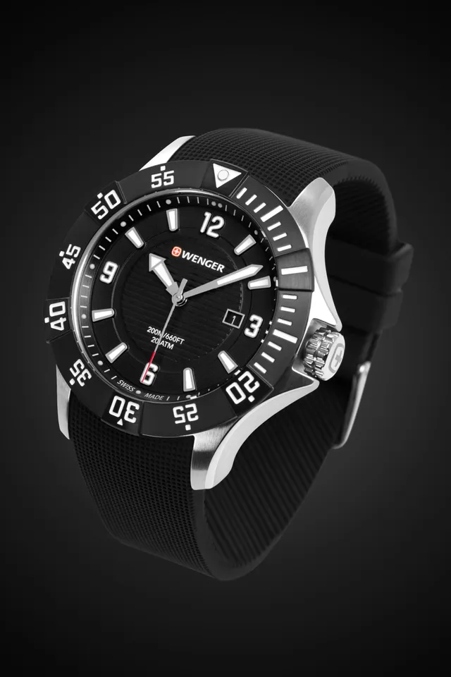 wenger-seaforce-swiss-watch-black-dial-black-silicone-strap image 1