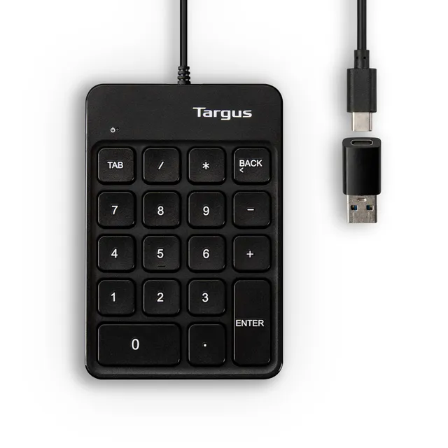 targus-wired-numeric-ecosmart-keypad-18-full-size-keys-slim-ergonomic-design-usb image 1