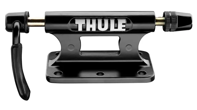 thule-821-low-rider-bicycle-fork-mount-bolt-on-for-truck-beds-rvs-and-more image 1