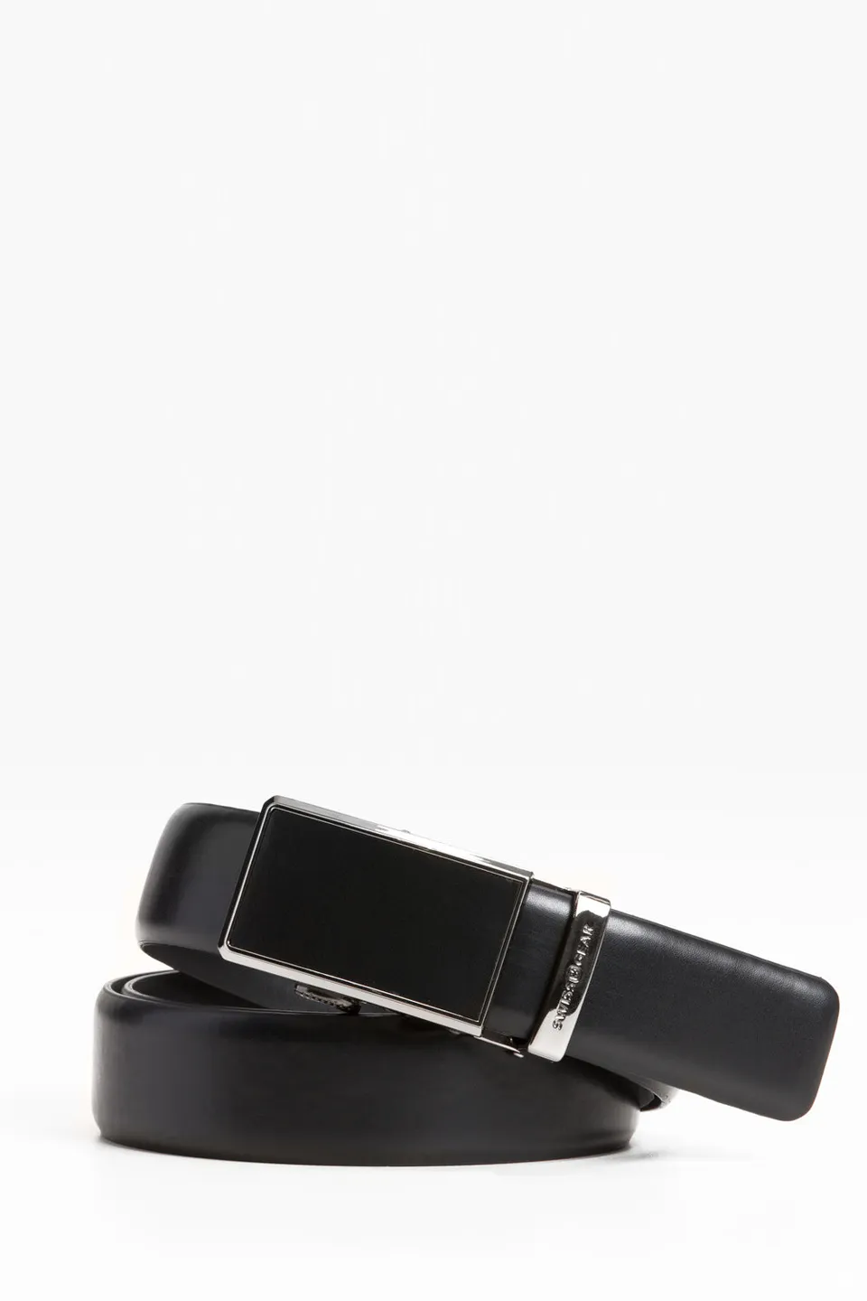 swissgear-ratchet-adjustable-leather-belt-genuine-leather-with-matte-buckle image 1