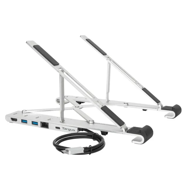 targus-portable-laptop-stand-with-integrated-dock-adjustable-5-positions-white-a image 1