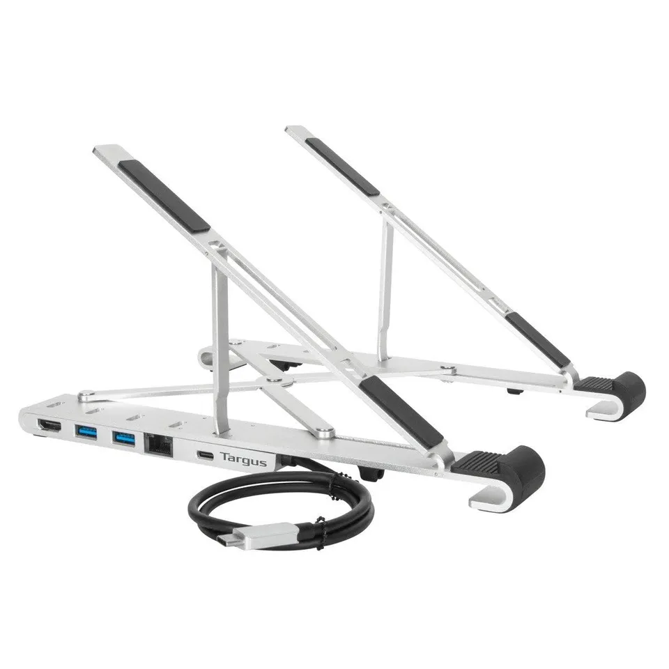 targus-portable-laptop-stand-with-integrated-dock-adjustable-5-positions-white-a image 1