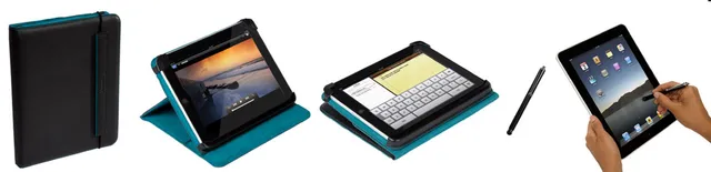 targus-deluxe-case-and-stylus-bundle-for-apple-ipad-bus0248-black-and-teal-top-g image 1