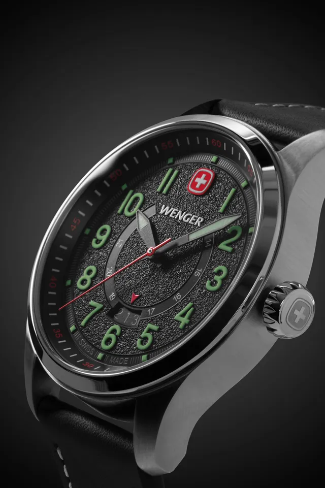 wenger-terragraph-swiss-quartz-watch-black-dial-black-leather-strap-stainless-st image 1