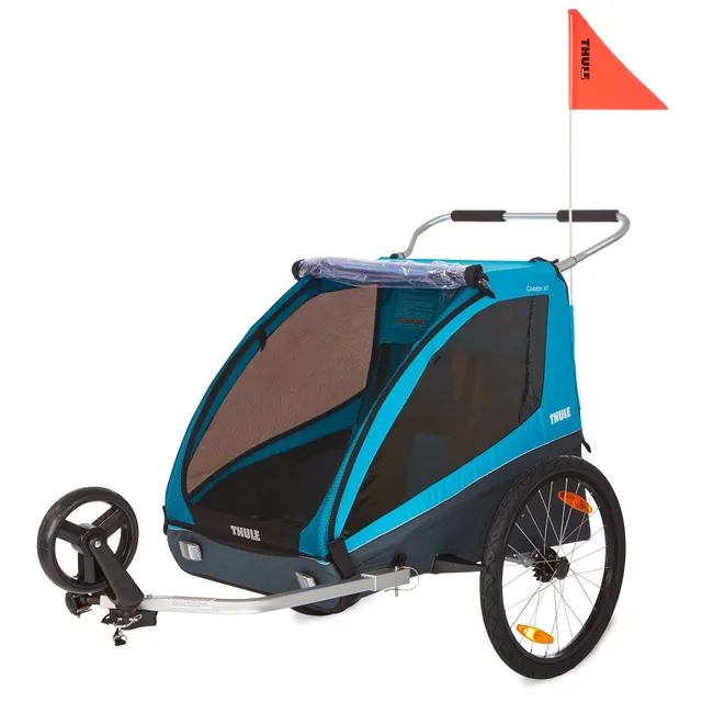 thule-coaster-xt-2-seat-bicycle-trailer-stroller-complete-with-biking-and-stroll image 1