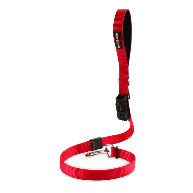 swissgear-3317-multifunction-dog-leash-red-adjustable-with-seatbelt-buckle-and-w image 1