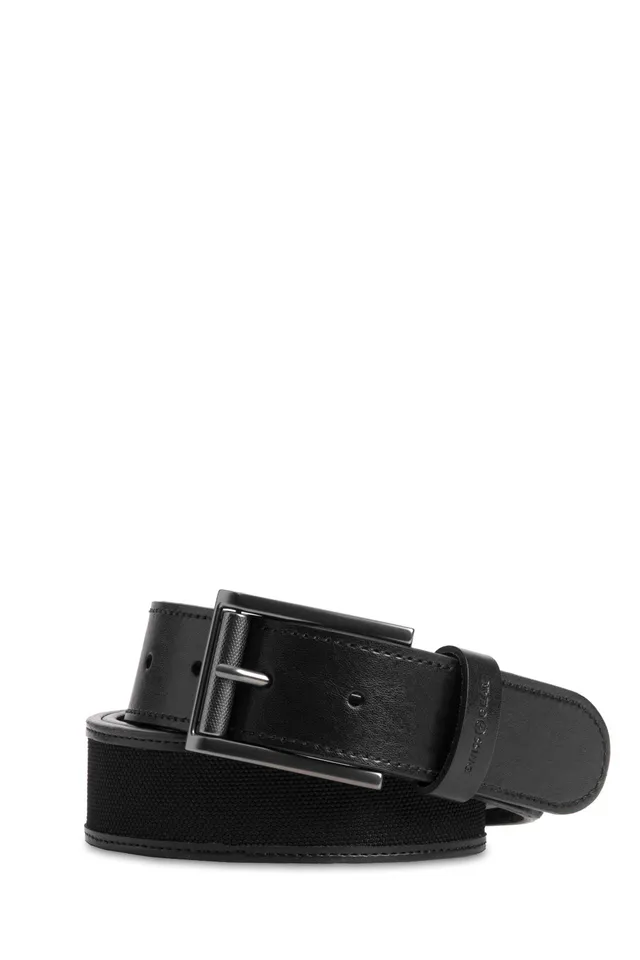 swissgear-inlay-roller-xlarge-leather-belt-brushed-gunmetal-buckle-webbed-nylon- image 1