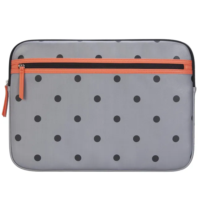 targus-arts-edition-15-6-inch-laptop-protective-sleeve-polka-dot-gray-salmon-tss image 1