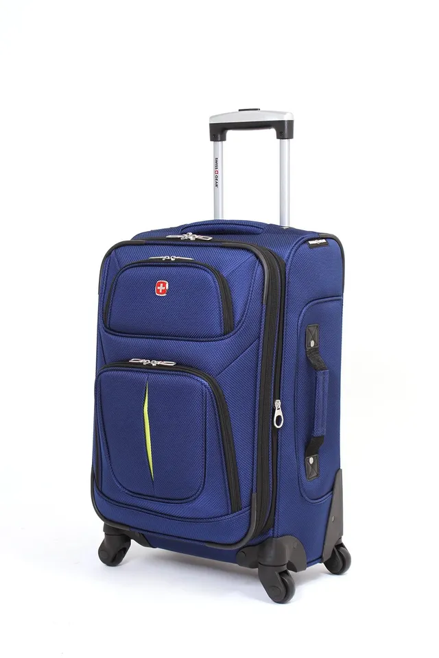 swissgear-sion-expandable-spinner-luggage-set-21-carry-on-25-checked-navy-lime image 1