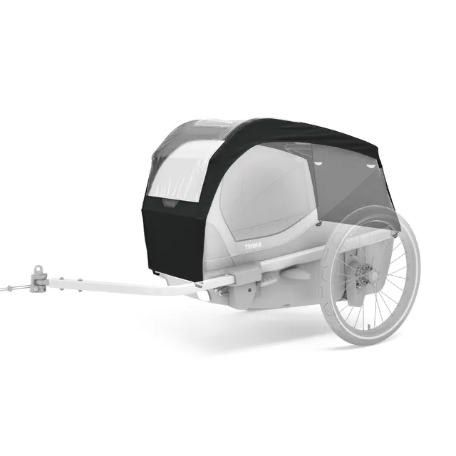 thule-bexey-rain-cover-for-dog-bike-trailer-clear-front-window-easy-attach image 1