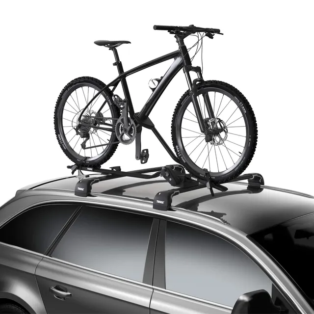thule-proride-xt-universal-rooftop-bike-rack-for-cars-with-factory-and-thule-rac image 1