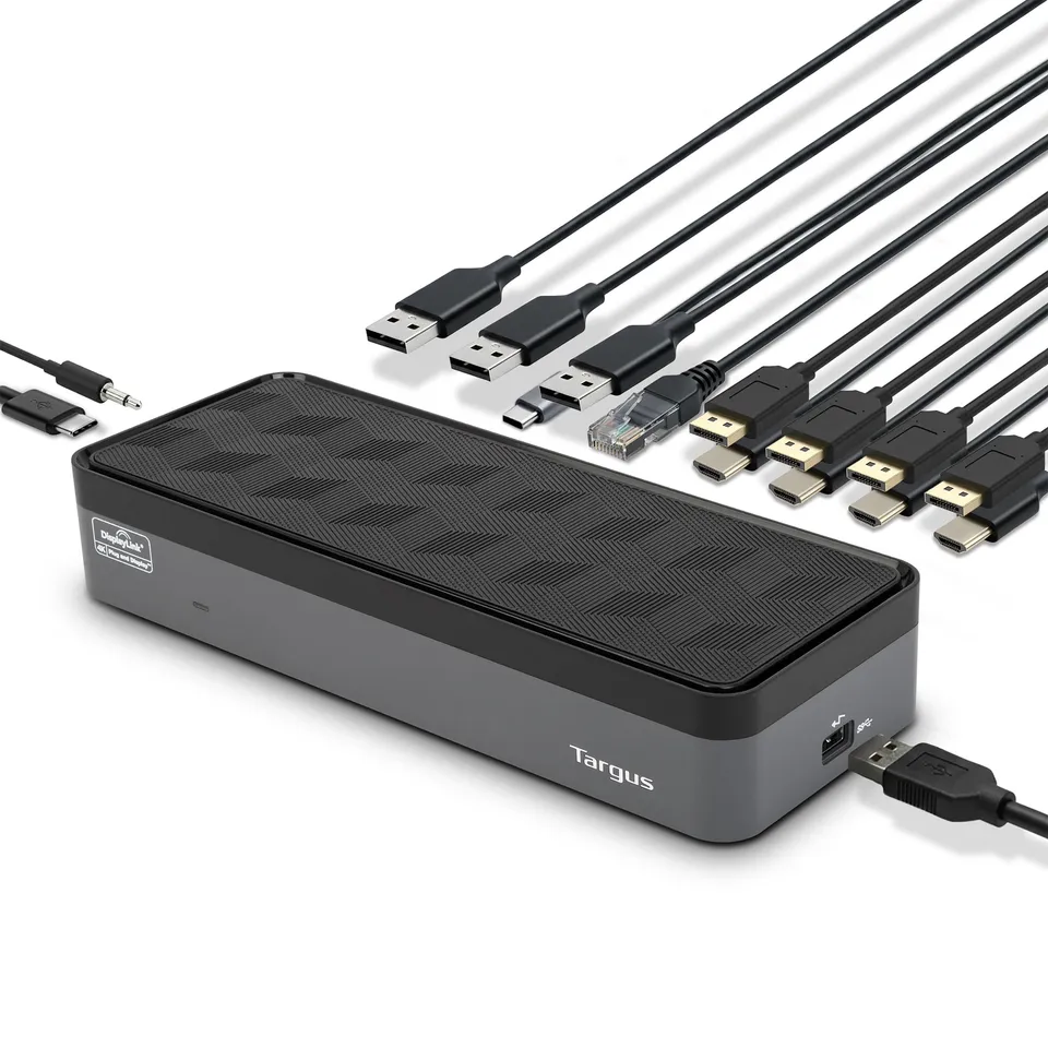 targus-usb-c-universal-quad-4k-qv4k-docking-station-with-100w-power-delivery-bla image 1