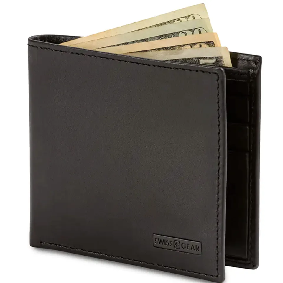 swissgear-genuine-napa-leather-slim-passcase-wallet-black-with-removable-id-case image 1