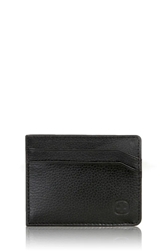 swissgear-sierre-money-clip-wallet-slim-pebble-grain-leather-with-magnetic-clip image 1