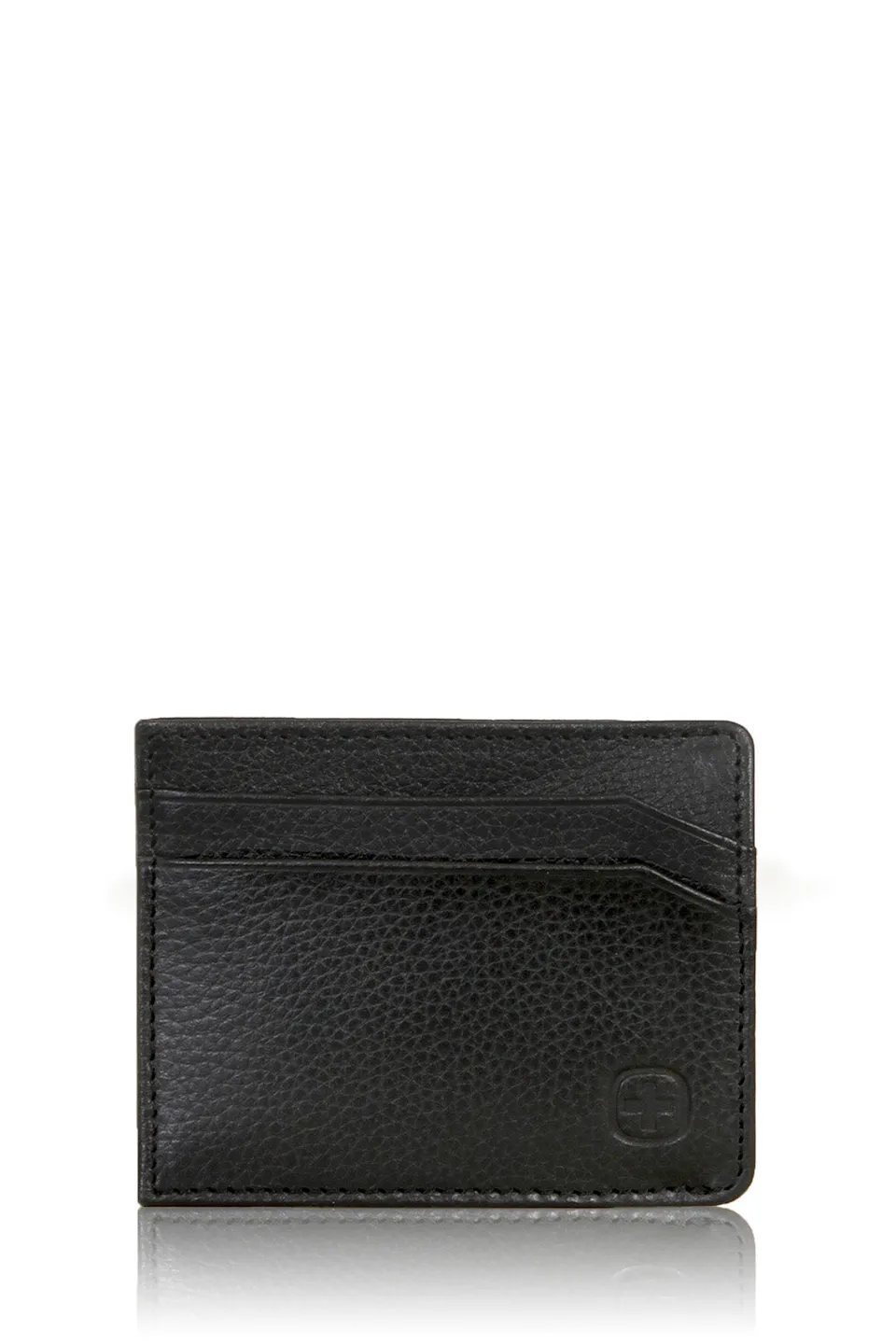 swissgear-sierre-money-clip-wallet-slim-pebble-grain-leather-with-magnetic-clip image 1
