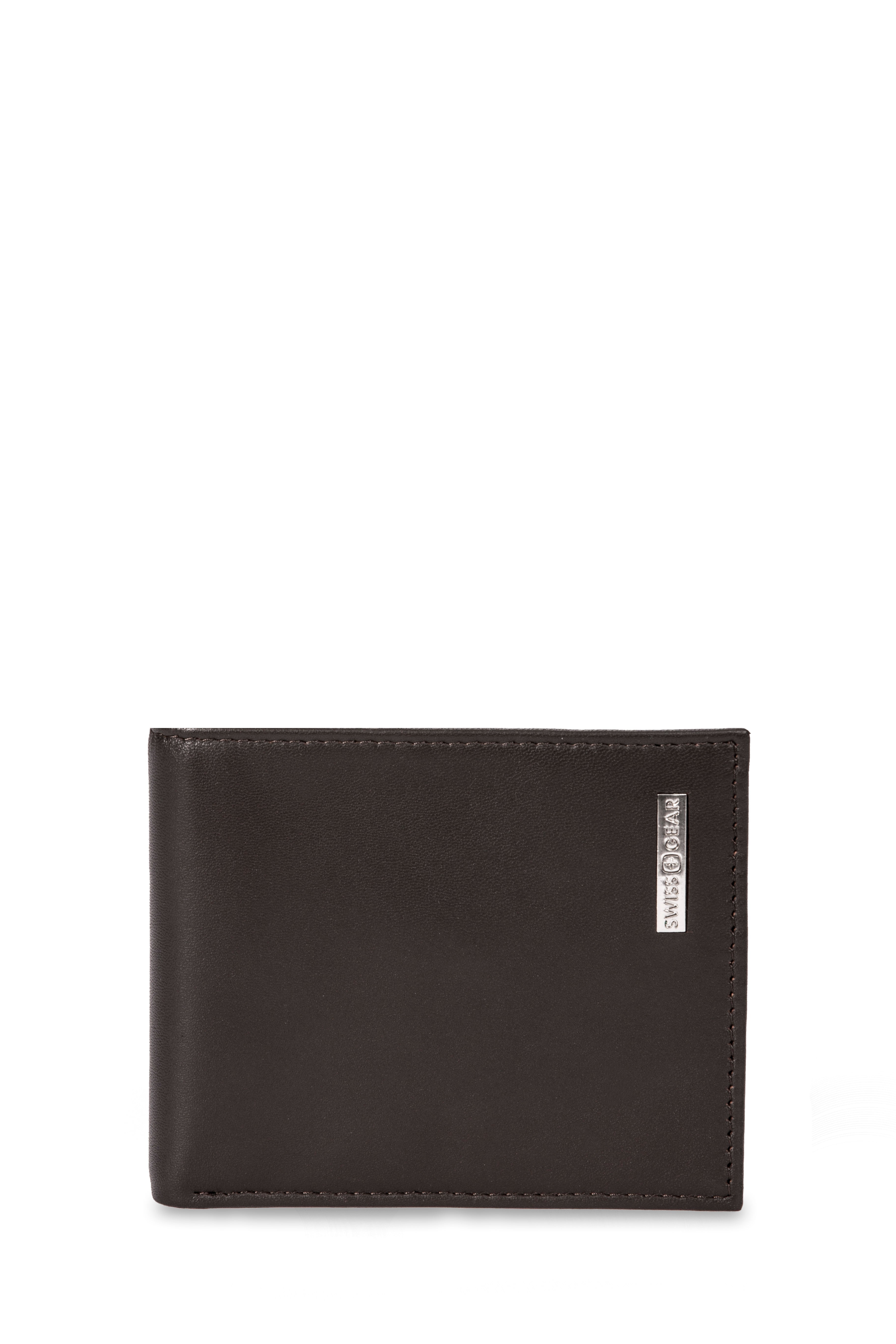 swissgear-six-pocket-leather-card-case-wallet-chocolate-8-slots image 1