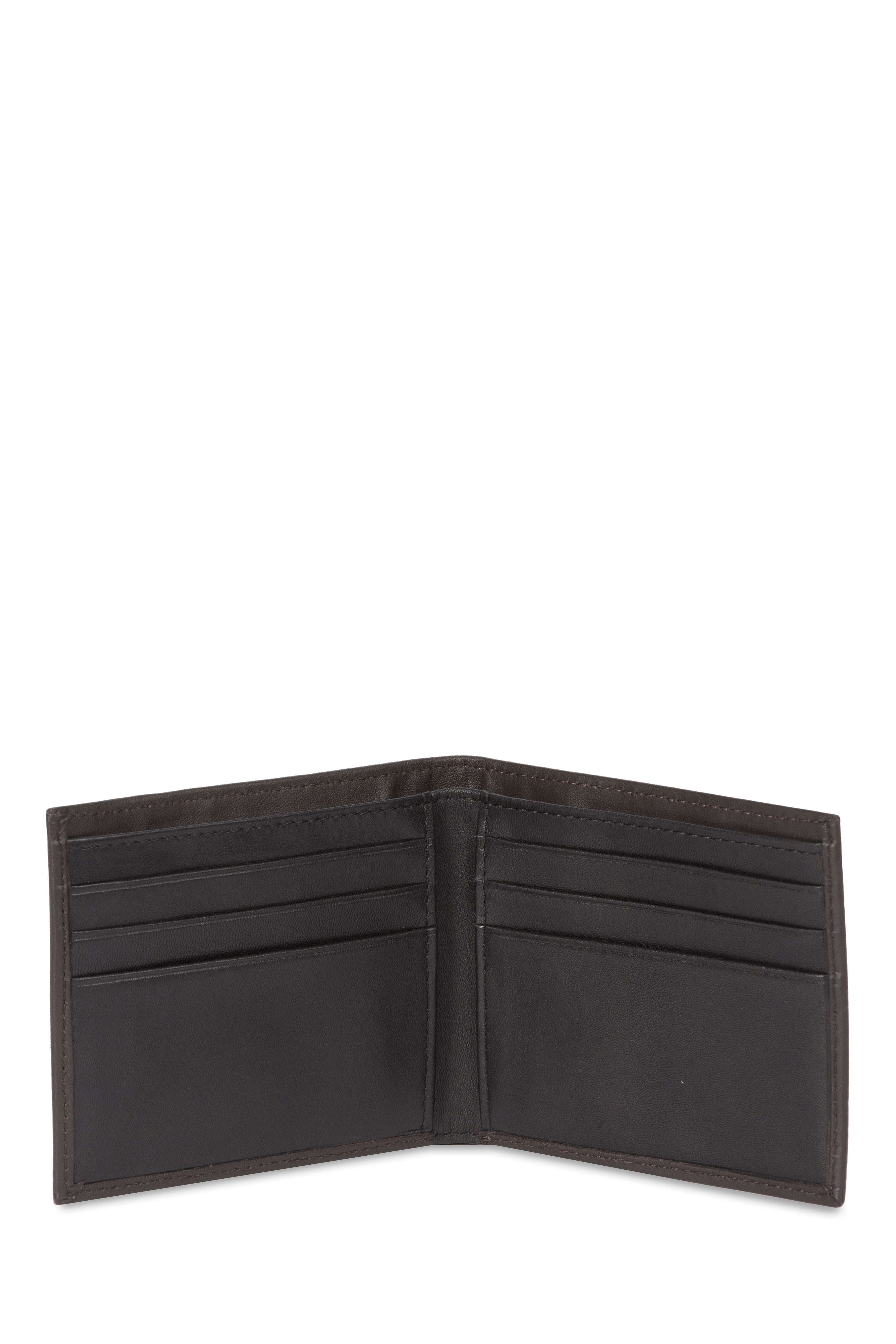 swissgear-six-pocket-leather-card-case-wallet-chocolate-8-slots image 2