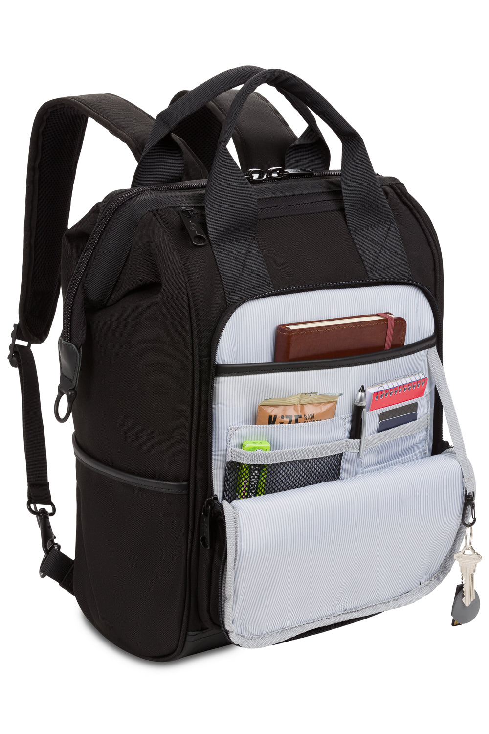 swissgear-artz-pro-laptop-backpack-vintage-doctor-bag-style-with-steel-framed-wi image 4