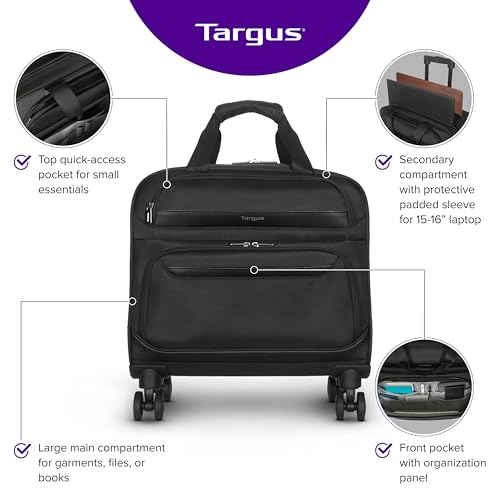 targus-16-transit-4-wheel-rolling-laptop-bag-lightweight-multi-compartment-carry image 8