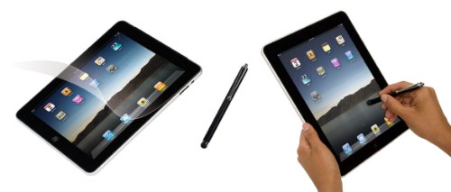 targus-essential-black-stylus-and-screen-protector-with-bubble-free-clear-adhesi image 2