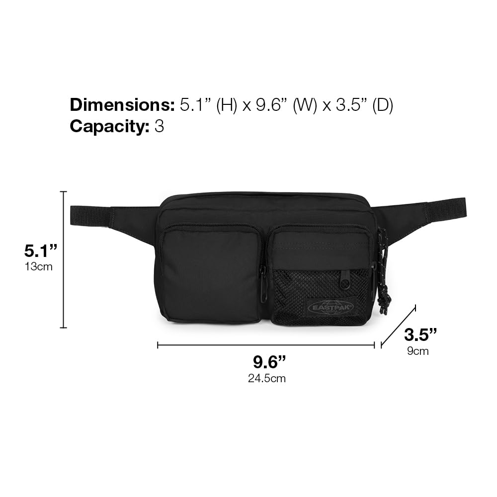 eastpak-double-crossbody-3l-water-resistant-bag-adjustable-strap-quilted-back-bl image 5