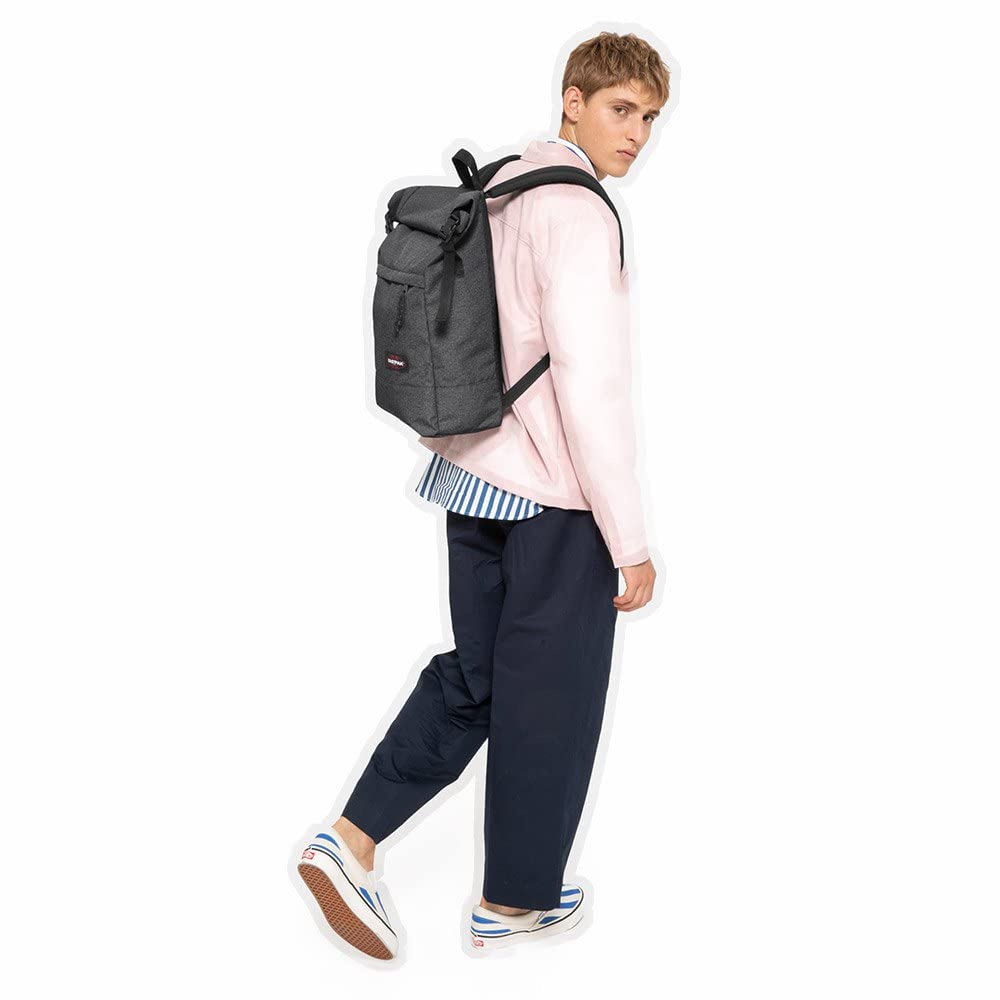 eastpak-chester-everyday-backpack-black-denim-padded-13-laptop-sleeve-top-loadin image 5
