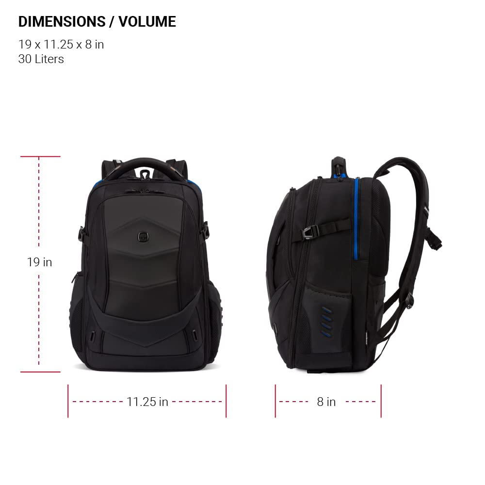 swissgear-the-gamer-usb-gaming-laptop-backpack-with-charger-port-blue-black-17-i image 6