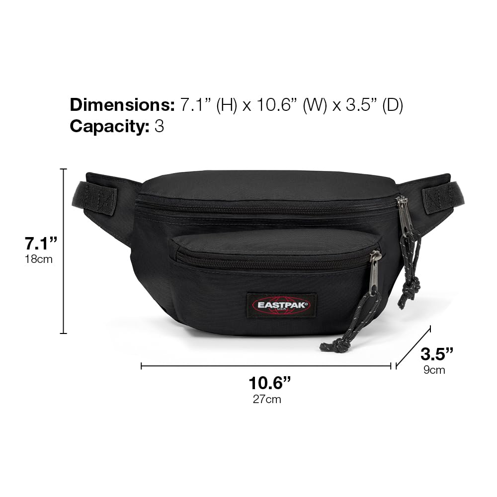 eastpak-doggy-bag-3l-waistpack-with-front-back-zip-pockets-adjustable-belt-vegan image 6