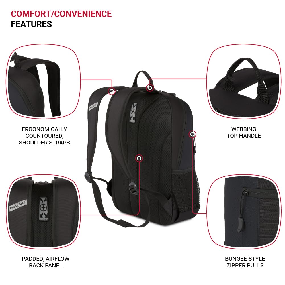 swissgear-intro-laptop-backpack-black-17-5-x12-x6-fits-most-16-inch-laptops image 3