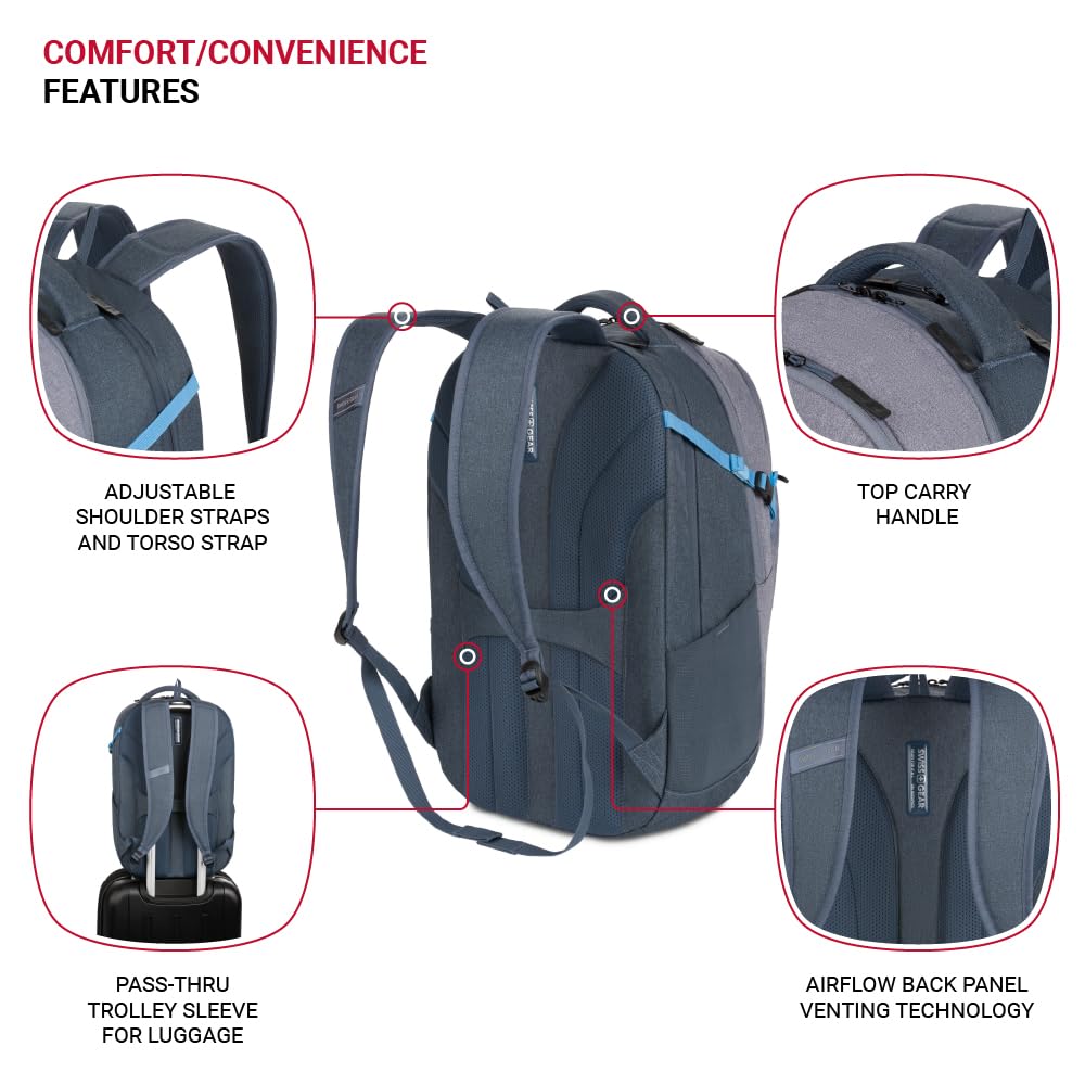 swissgear-urbanpro-laptop-backpack-fits-most-16-inch-laptops-commuter-trolley-sl image 2