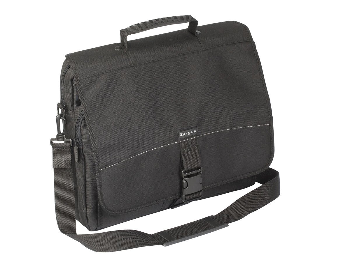 targus-15-6-inch-laptop-messenger-bag-slim-case-for-men-and-women-black-tcm004us image 1