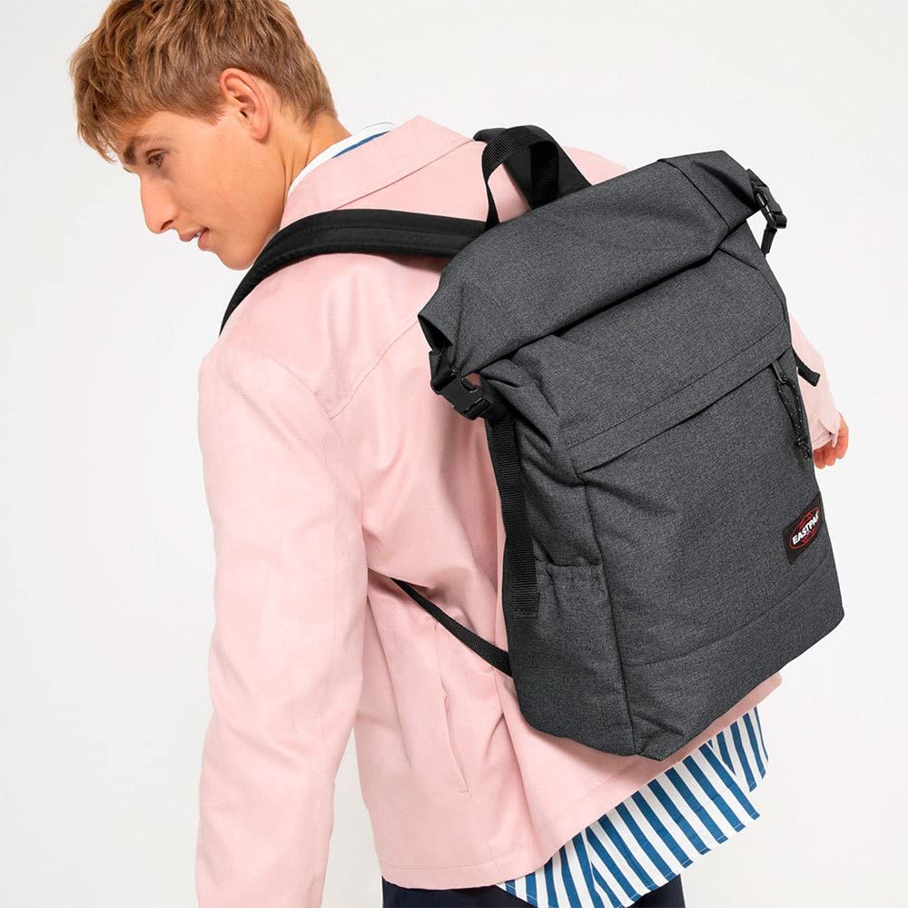 eastpak-chester-everyday-backpack-black-denim-padded-13-laptop-sleeve-top-loadin image 6