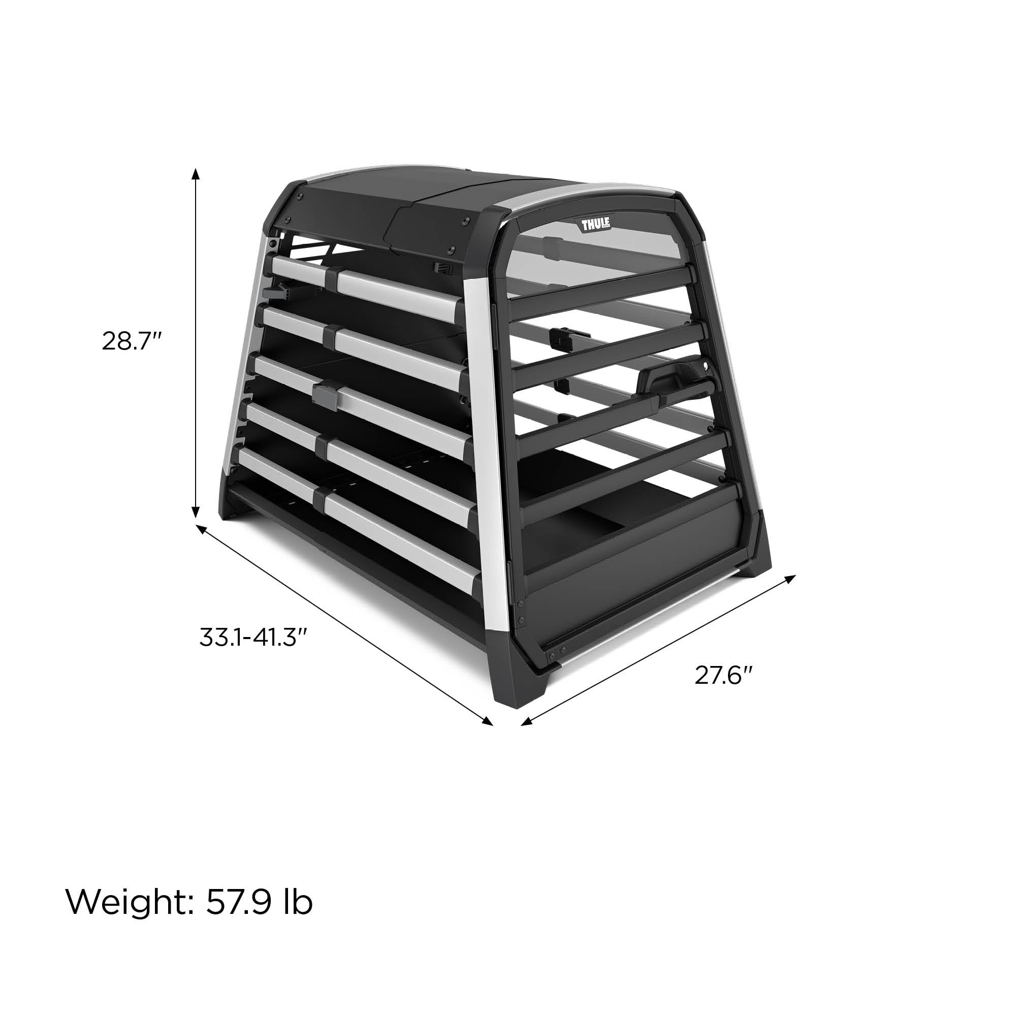 thule-allax-dog-crate-xl-crash-tested-adjustable-depth-for-trunk-use-only image 8