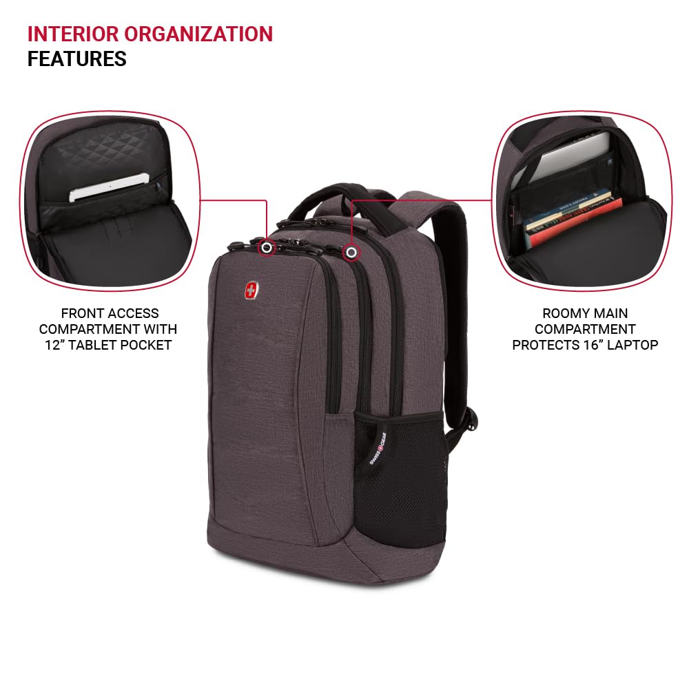 swissgear-5668-laptop-backpack-dark-gray-heather-18-25-inches-fits-16-inch-lapto image 4