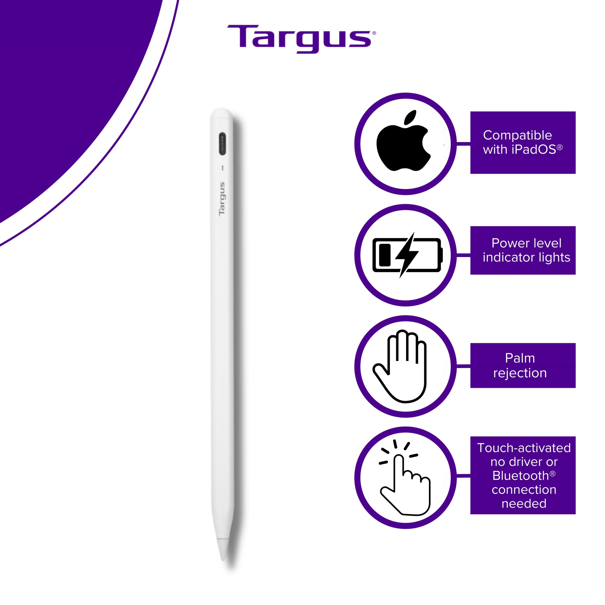 targus-active-stylus-for-ipad-1-1-apple-pencil-size-palm-rejection-pom-tip-amm17 image 8