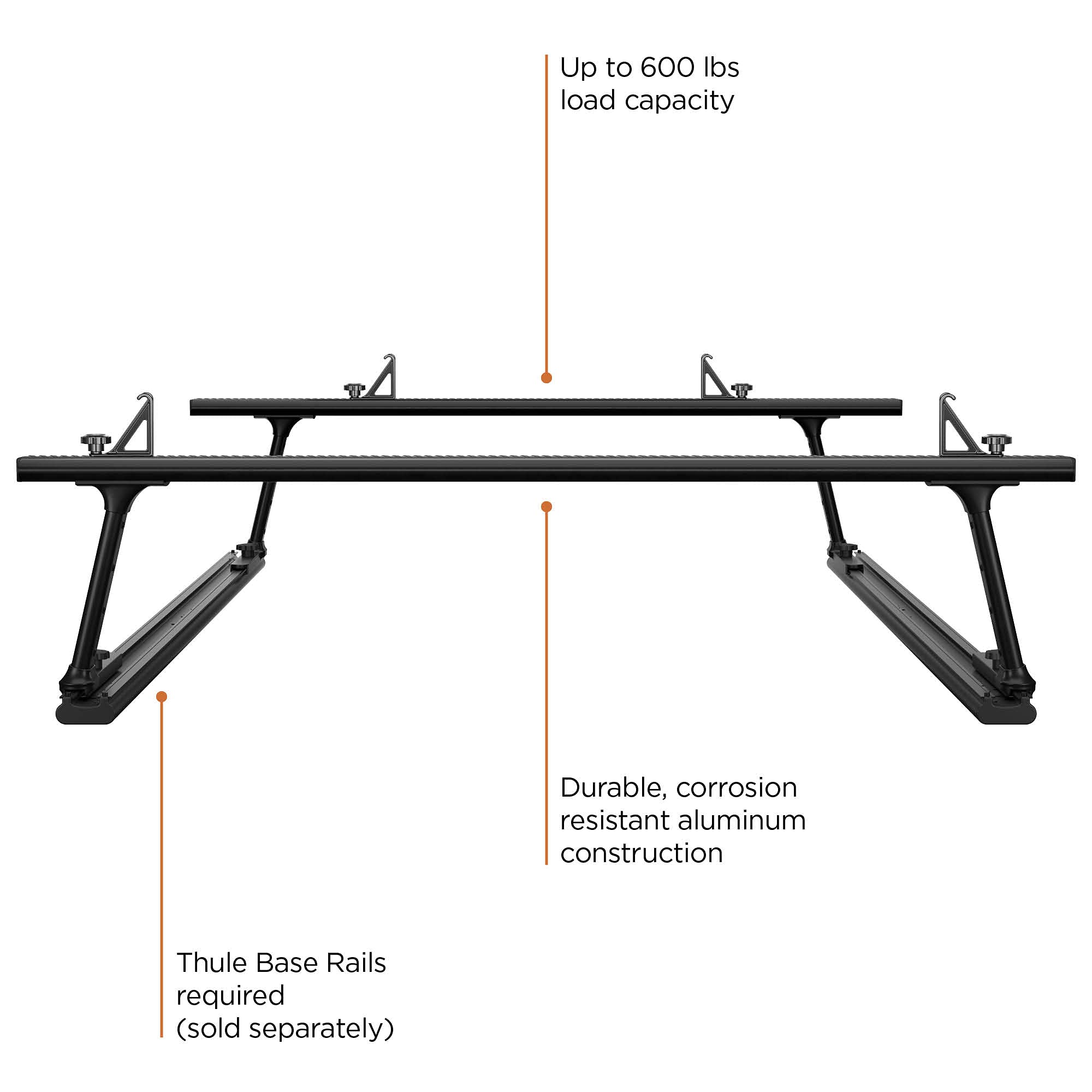 thule-xsporter-pro-mid-shift-truck-rack-adjustable-locking-600-lb-capacity-requi image 3