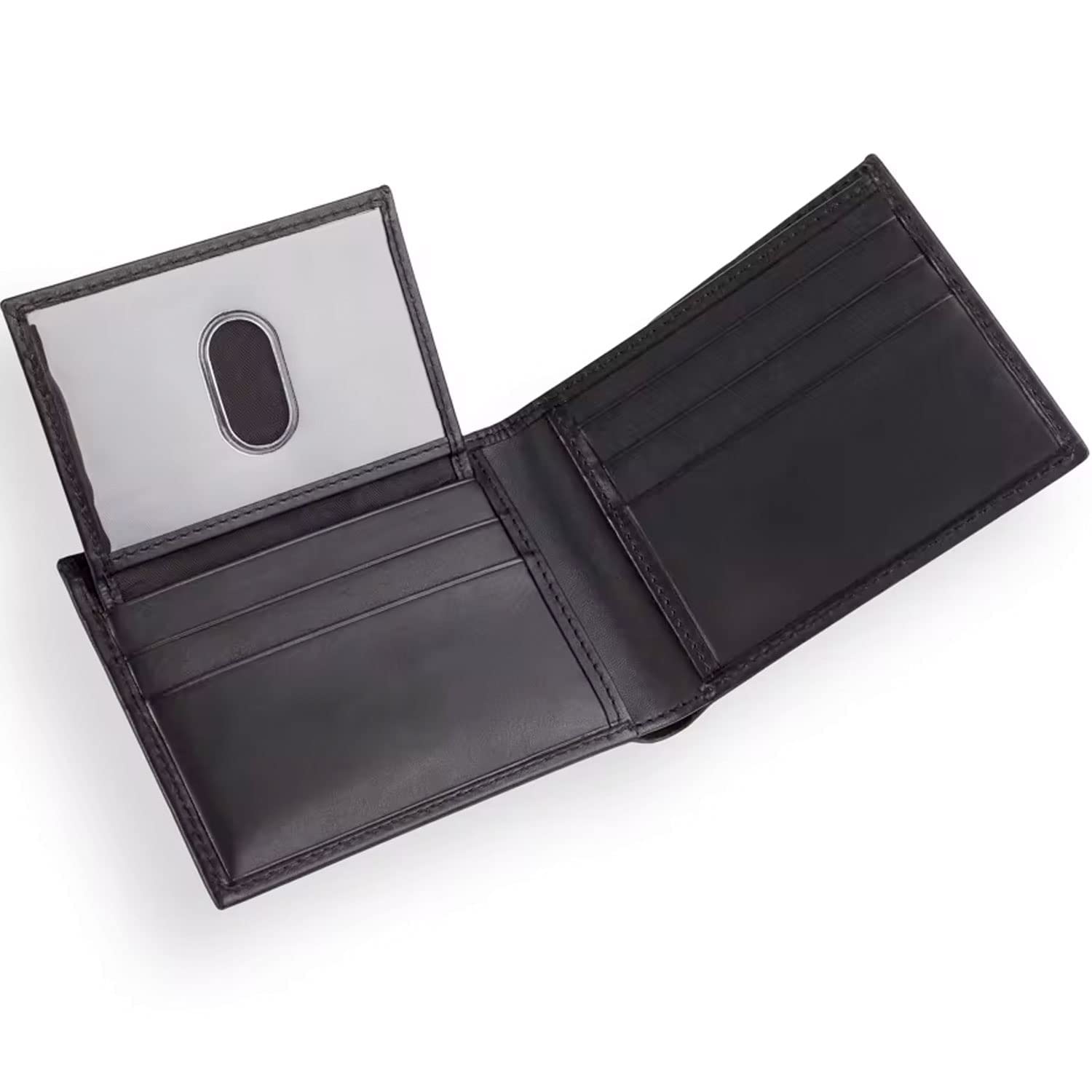swissgear-genuine-napa-leather-slim-passcase-wallet-black-with-removable-id-case image 4