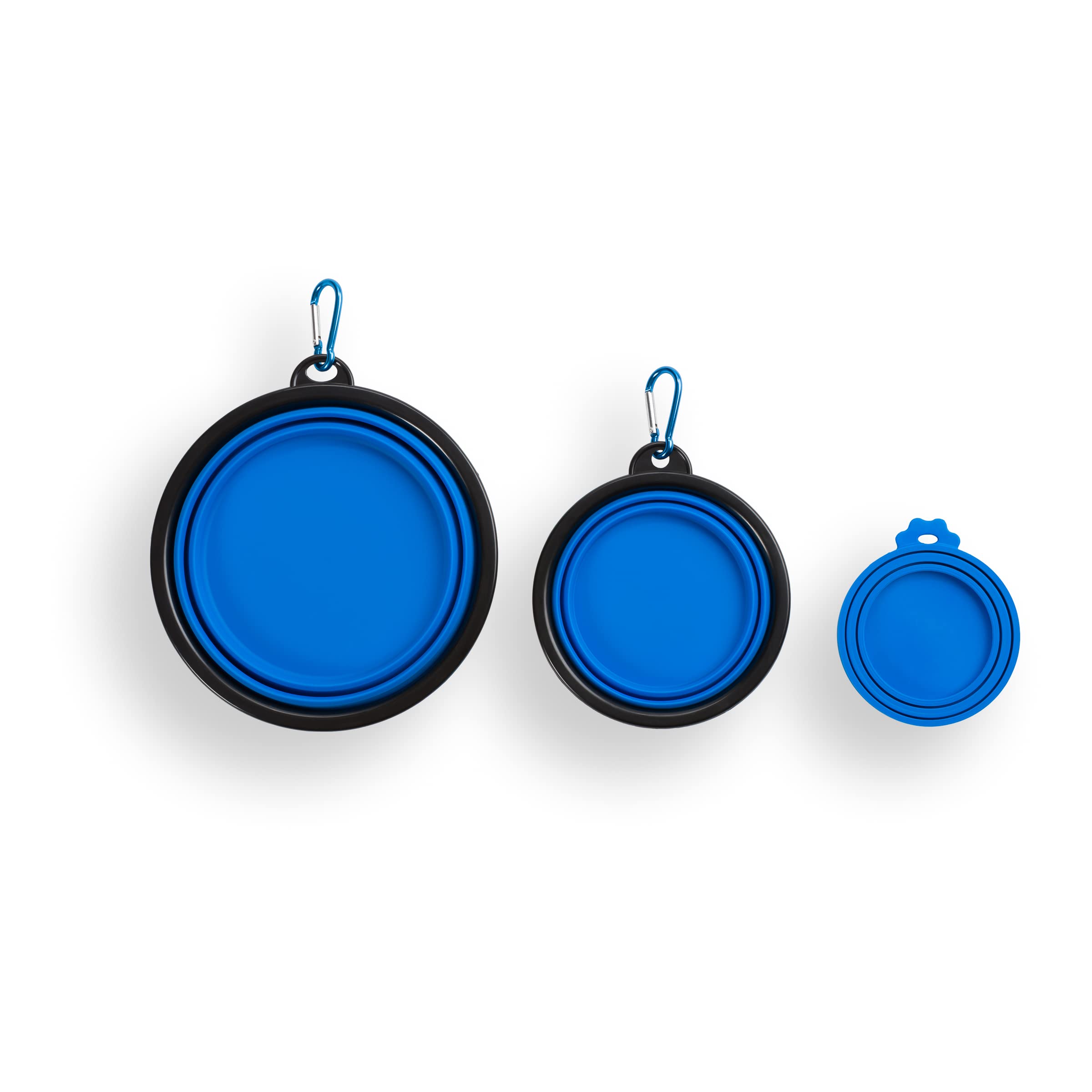 swissgear-3335-2-pack-collapsible-dog-bowls-for-travel-with-can-lid-set-blue image 6