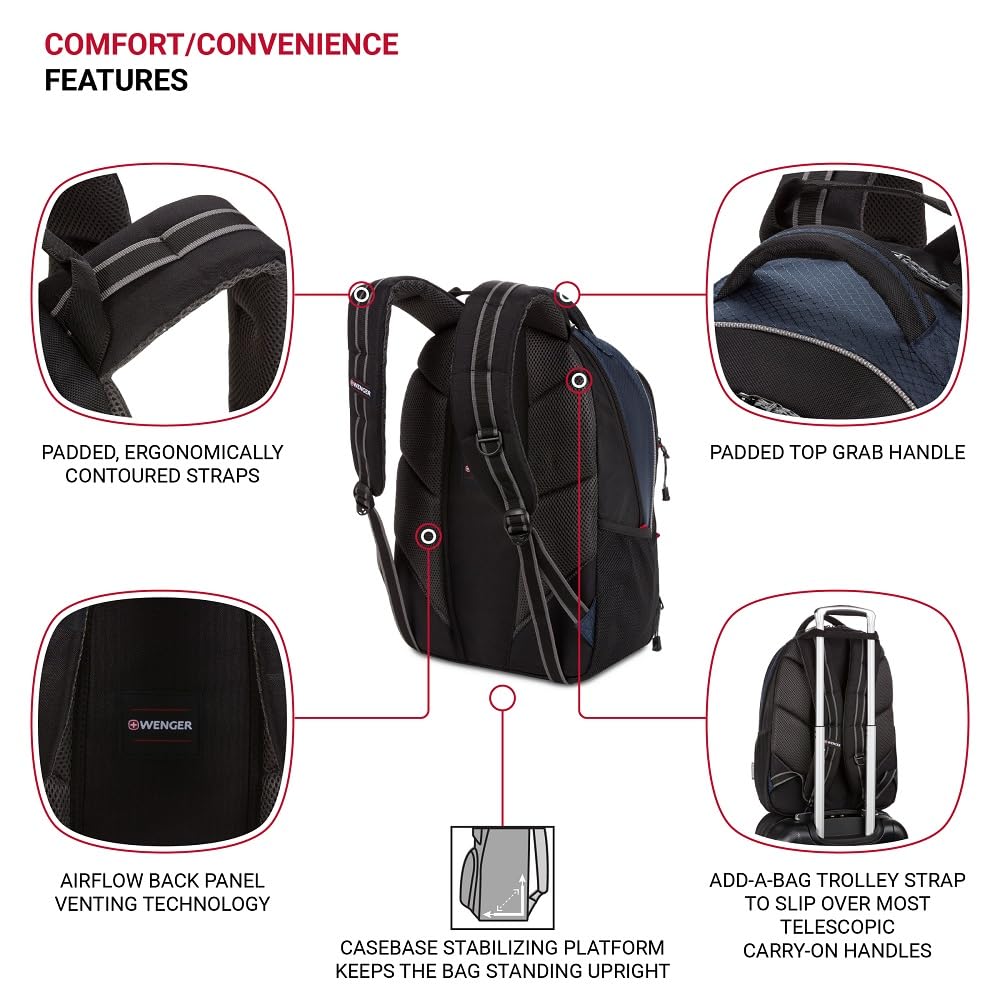 swissgear-wenger-cobalt-laptop-backpack-fits-16-laptop-blue-grey-28-8l image 2