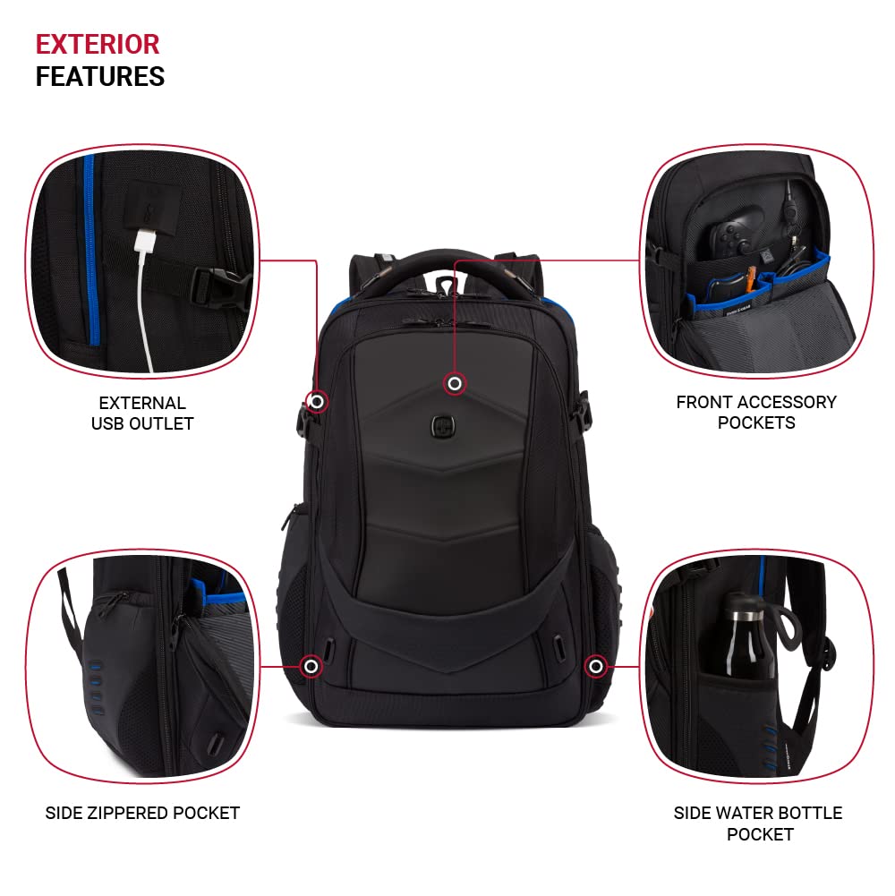 swissgear-the-gamer-usb-gaming-laptop-backpack-with-charger-port-blue-black-17-i image 3