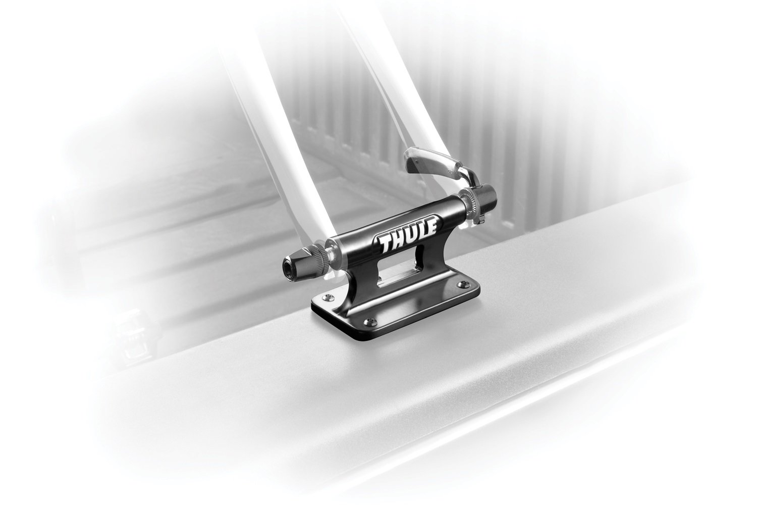 thule-821-low-rider-bicycle-fork-mount-bolt-on-for-truck-beds-rvs-and-more image 2